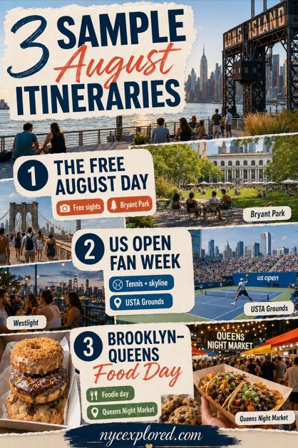 3 Sample August Itineraries