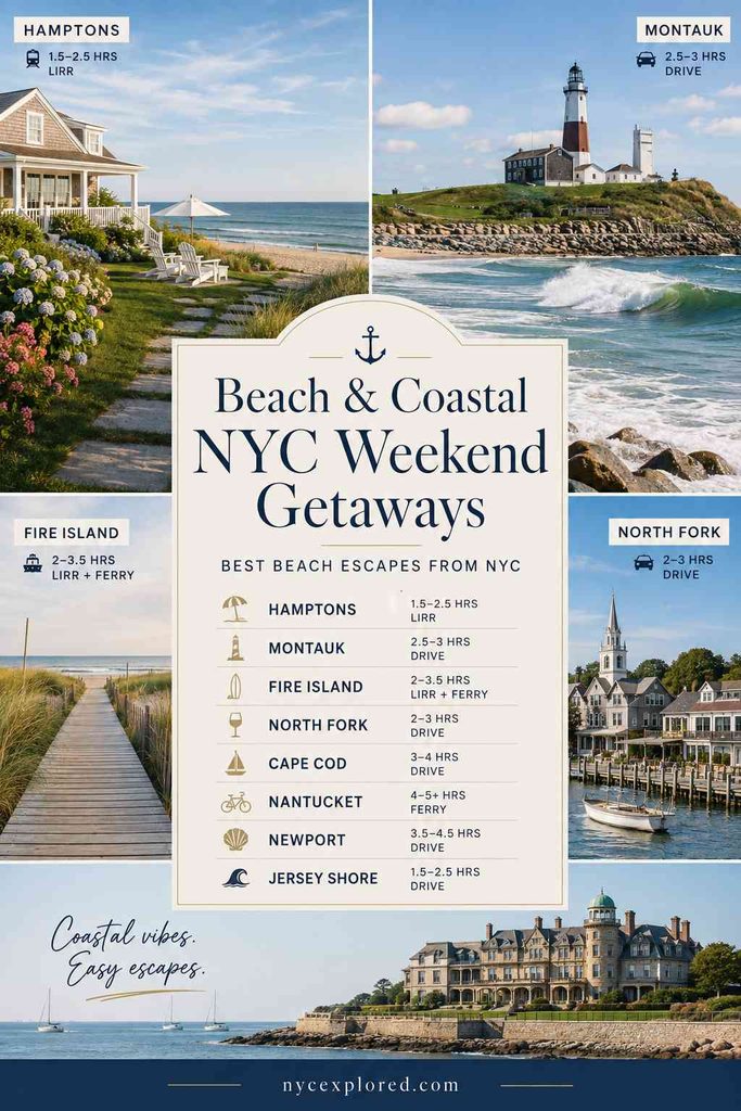 Beach & Coastal NYC Weekend Getaway Options