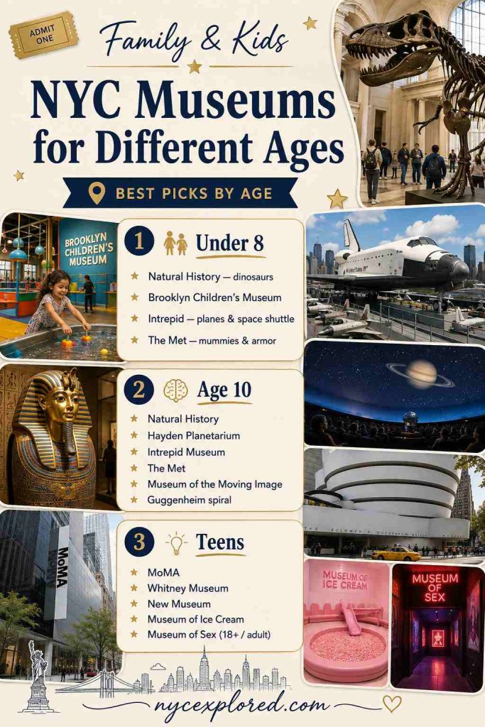 Family & Kids NYC Museums for Different Ages