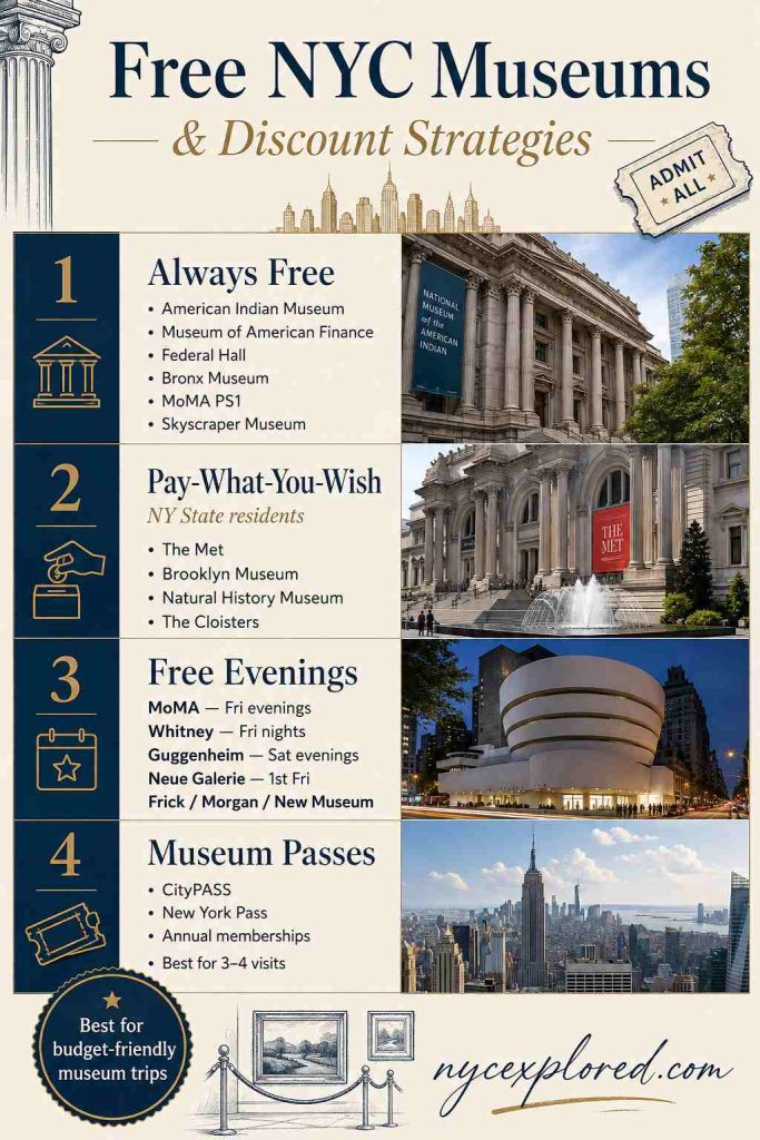 Free NYC Museums and Discount Strategies